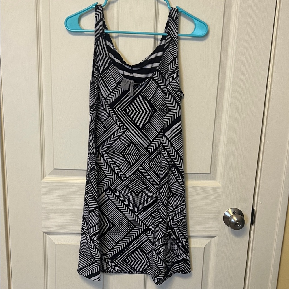 Black and White Geometric Pattern reversible dress Dress